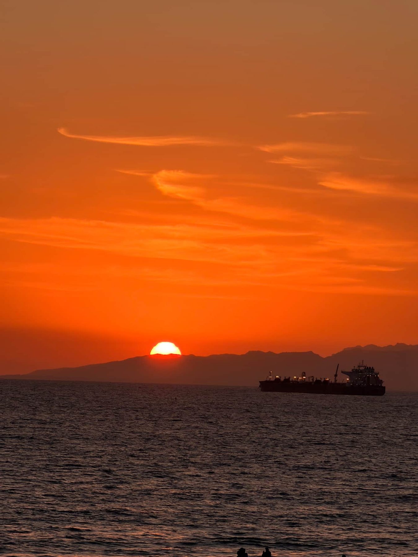 Sunset over the ocean